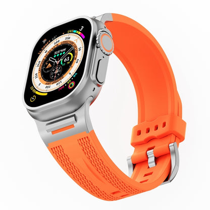 For Apple Watch 42mm / 41mm / 40mm / 38mm Trailblazer Woven Texture Silicone Watch Band(Orange) by bashfashion