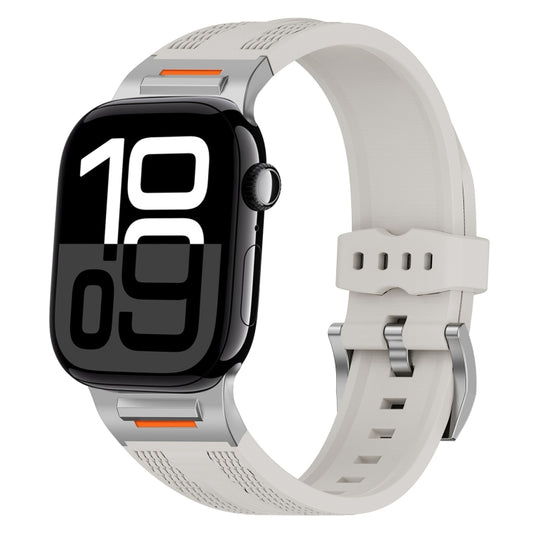 For Apple Watch 42mm / 41mm / 40mm / 38mm Trailblazer Woven Texture Silicone Watch Band(Starlight) by bashfashion