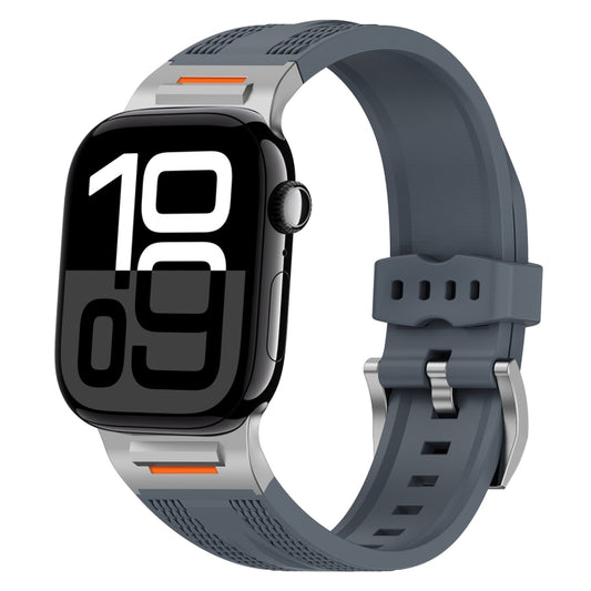 For Apple Watch 42mm / 41mm / 40mm / 38mm Trailblazer Woven Texture Silicone Watch Band(Grey) by bashfashion