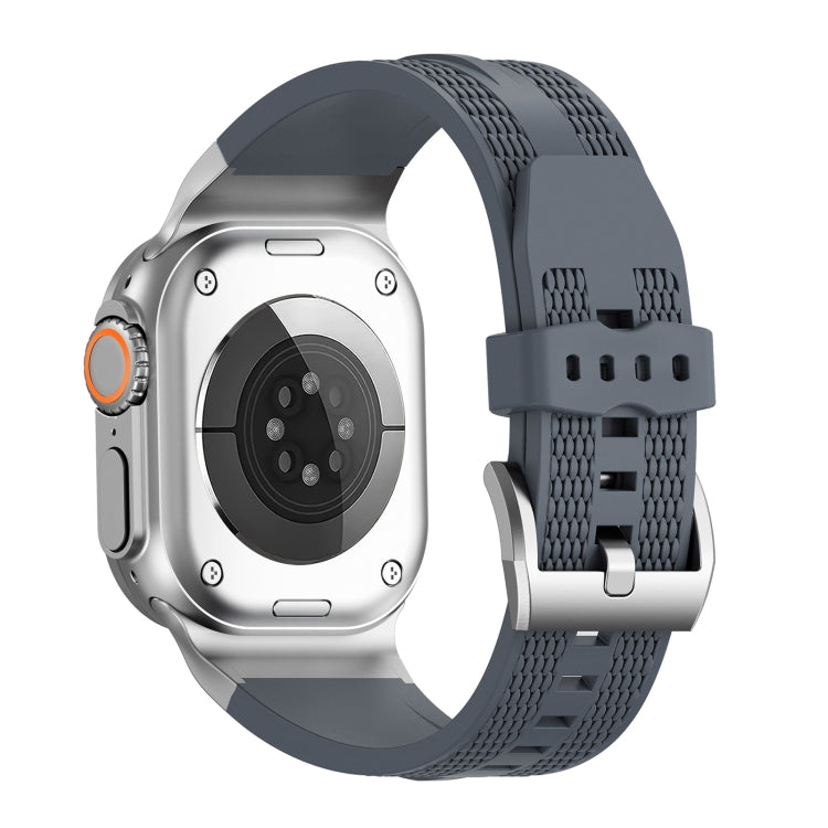 For Apple Watch 42mm / 41mm / 40mm / 38mm Trailblazer Woven Texture Silicone Watch Band(Grey) by bashfashion