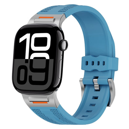 For Apple Watch 42mm / 41mm / 40mm / 38mm Trailblazer Woven Texture Silicone Watch Band(Premium Blue) by bashfashion