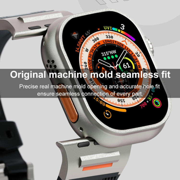 For Apple Watch 42mm / 41mm / 40mm / 38mm Trailblazer Woven Texture Silicone Watch Band(Black) by bashfashion