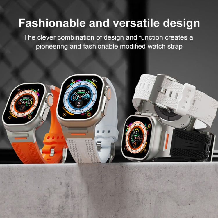 For Apple Watch 42mm / 41mm / 40mm / 38mm Trailblazer Woven Texture Silicone Watch Band(Grey) by bashfashion