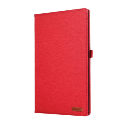 For Infinix Xpad Fabric Texture Horizontal Flip Leather Tablet Case(Red) by bashfashion