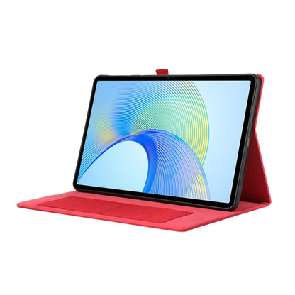 For Infinix Xpad Fabric Texture Horizontal Flip Leather Tablet Case(Red) by bashfashion