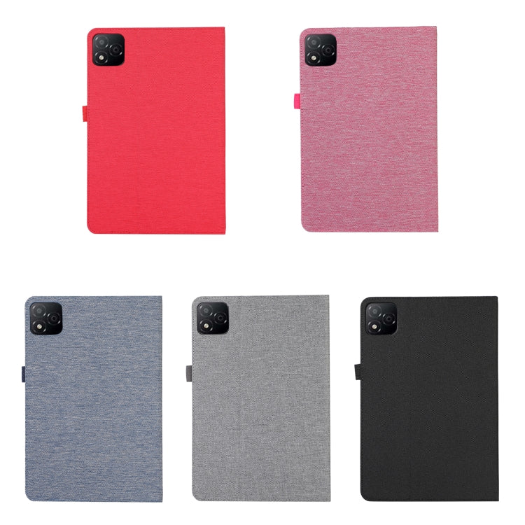 For Infinix Xpad Fabric Texture Horizontal Flip Leather Tablet Case(Red) by bashfashion