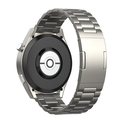 For Huawei Watch GT 5 / GT 4 46mm Button Style Three Beads Titanium Steel Quick Release Watch Band(Titanium Color) by bashfashion