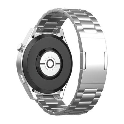 For Huawei Watch GT 5 / GT 4 46mm Button Style Three Beads Titanium Steel Quick Release Watch Band(Silver) by bashfashion