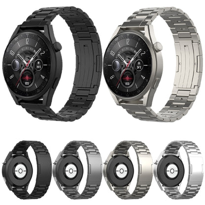 For Huawei Watch GT 5 / GT 4 46mm Button Style Three Beads Titanium Steel Quick Release Watch Band(Silver) by bashfashion
