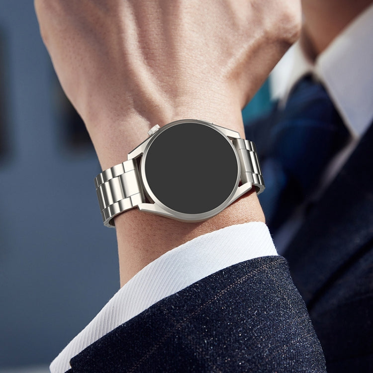 For Huawei Watch GT 5 / GT 4 46mm Button Style Three Beads Titanium Steel Quick Release Watch Band(Grey) by bashfashion