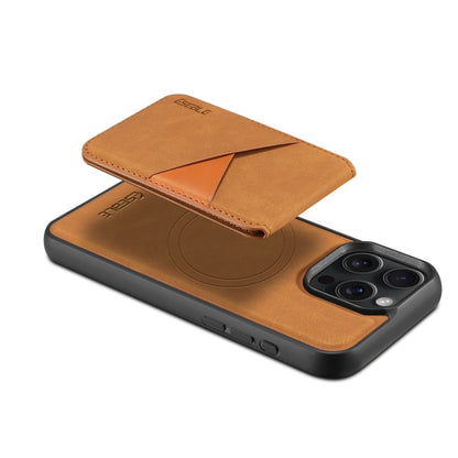 For iPhone 14 / 13 ESEBLE E2 Retro Texture Card Slots MagSafe RFID Leather Case(Yellow) by ESEBLE