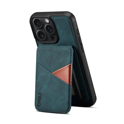 For iPhone 16 Plus ESEBLE E2 Retro Texture Card Slots MagSafe RFID Leather Case(Dark Green) by ESEBLE