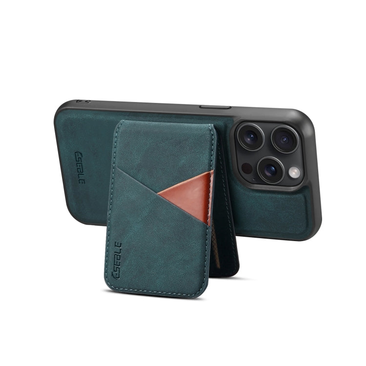 For iPhone 16 Plus ESEBLE E2 Retro Texture Card Slots MagSafe RFID Leather Case(Dark Green) by ESEBLE