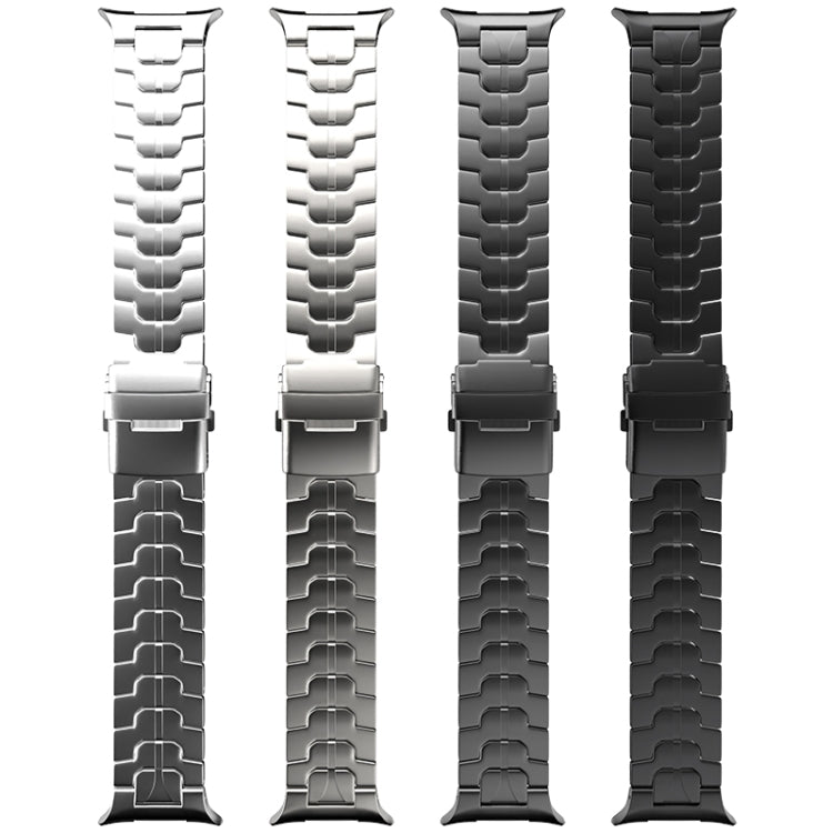 For Samsung Galaxy Watch Ultra / Ultra 2025 Safety Buckle Pure Titanium Watch Band(Silver) by bashfashion