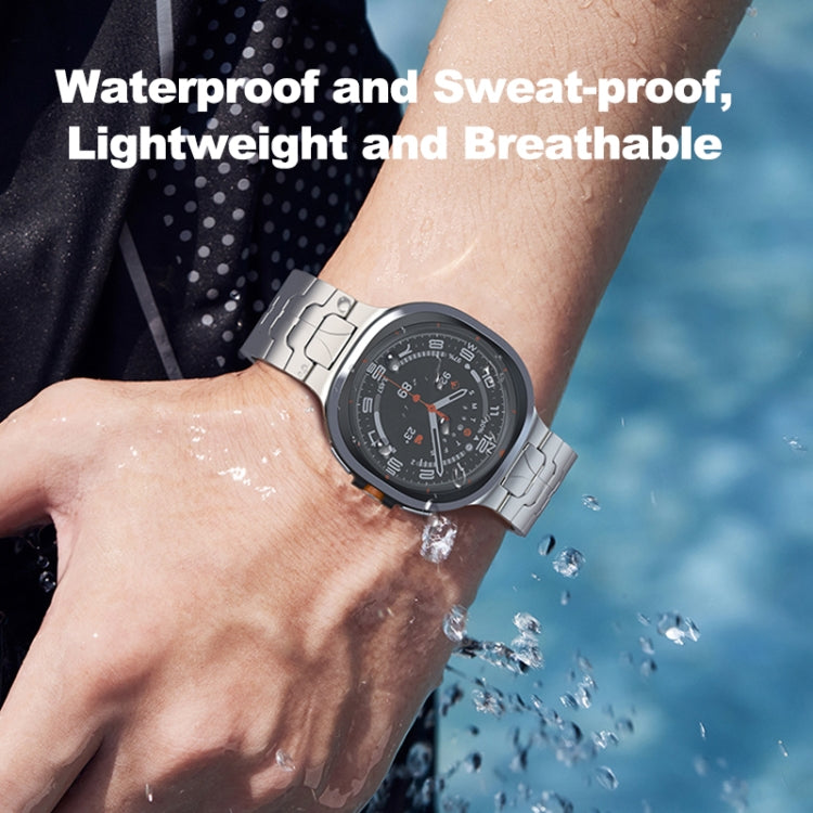 For Samsung Galaxy Watch Ultra / Ultra 2025 Safety Buckle Pure Titanium Watch Band(Titanium Color) by bashfashion