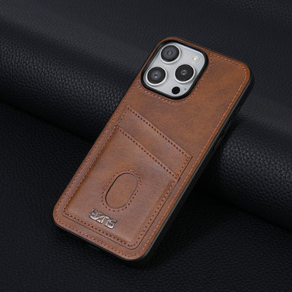 For iPhone 16 Pro Max AZNS K1 Series Card Slot Business Phone Case(Brown) by AZNS