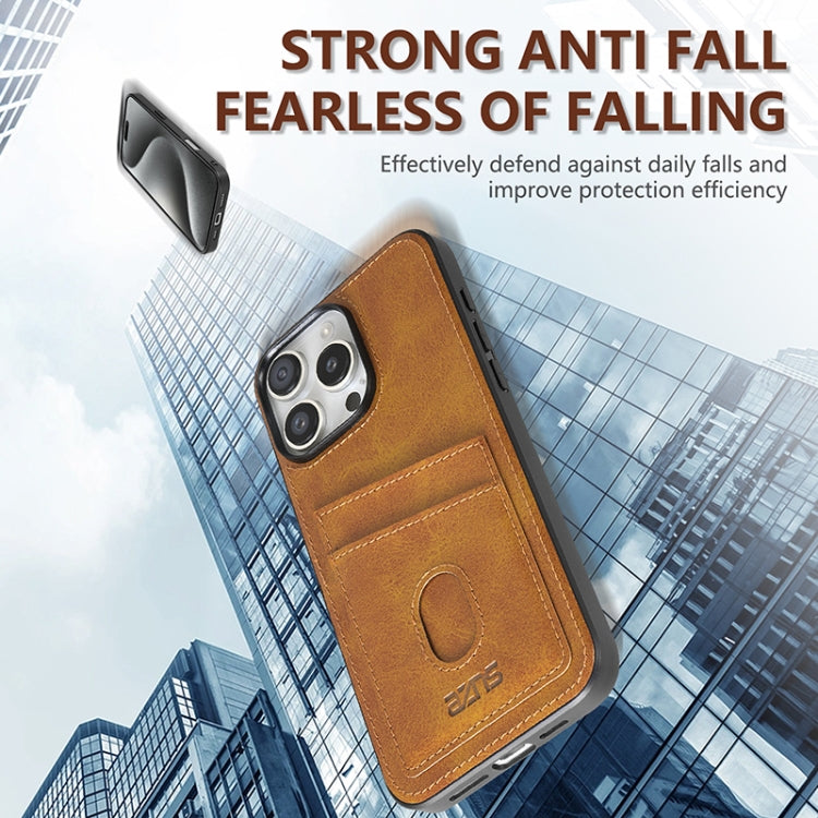 For iPhone 16 Pro Max AZNS K1 Series Card Slot Business Phone Case(Blue) by AZNS