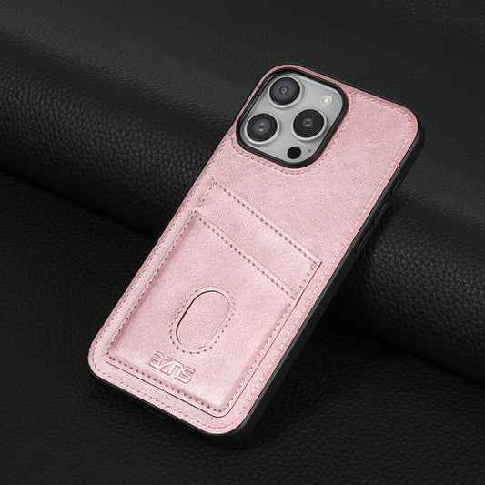 For iPhone 16 Pro Max AZNS K1 Series Card Slot Business Phone Case(Pink) by AZNS