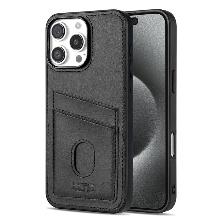 For iPhone 16 Pro AZNS K1 Series Card Slot Business Phone Case(Black) by AZNS
