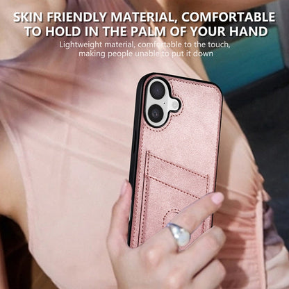 For iPhone 16 Plus AZNS K1 Series Card Slot Business Phone Case(Black) by AZNS