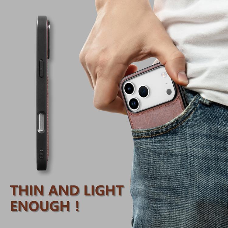 For iPhone 17 Pro Max AZNS K1 Series Card Slot Business Phone Case(Brown) by AZNS