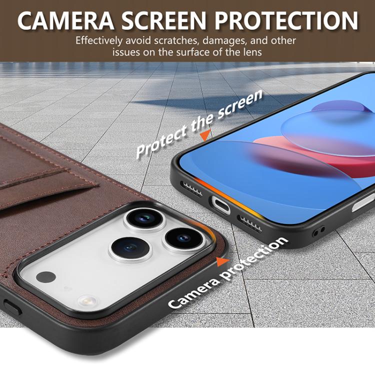 For iPhone 17 Pro AZNS K1 Series Card Slot Business Phone Case(Brown) by AZNS