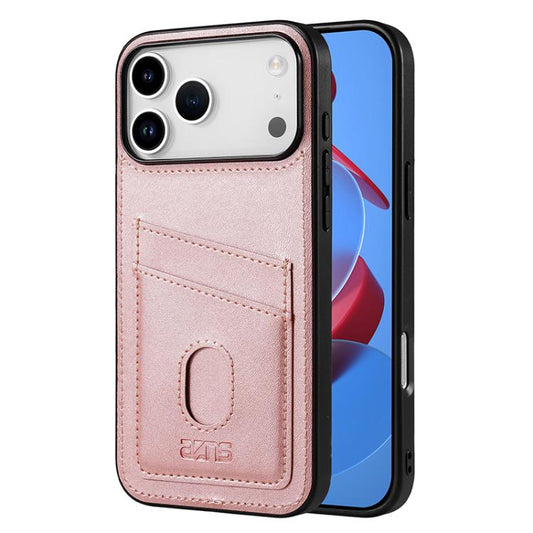 For iPhone 17 Pro AZNS K1 Series Card Slot Business Phone Case(Pink) by AZNS