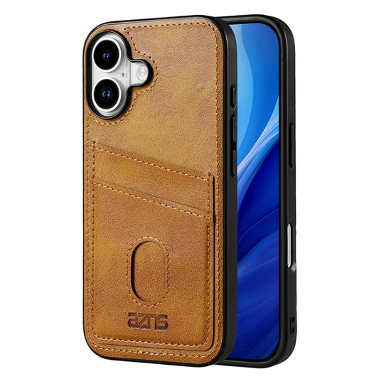 For iPhone 17 AZNS K1 Series Card Slot Business Phone Case(Yellow) by AZNS