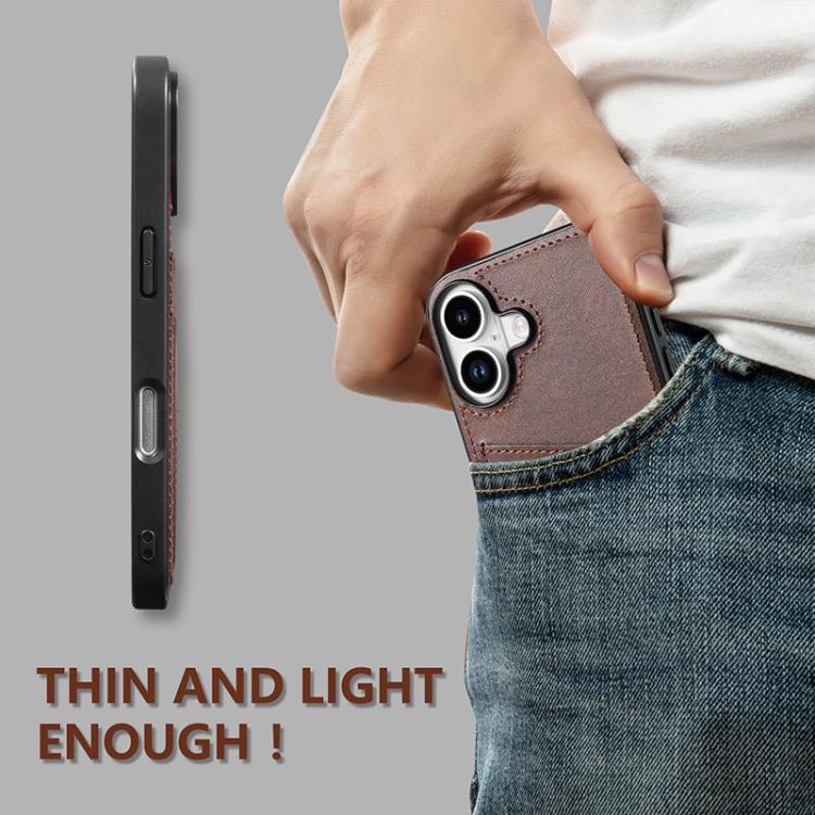 For iPhone 17 AZNS K1 Series Card Slot Business Phone Case(Yellow) by AZNS