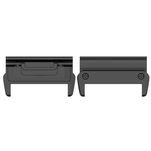 For Garmin 26mm 1 Pair Metal Head Adapter Watch Band Quick Release Connector(Black) by bashfashion