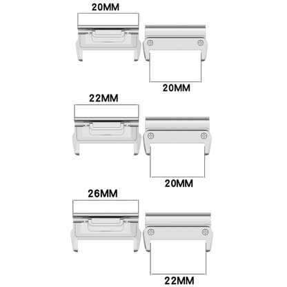 For Garmin 26mm 1 Pair Metal Head Adapter Watch Band Quick Release Connector(Black) by bashfashion