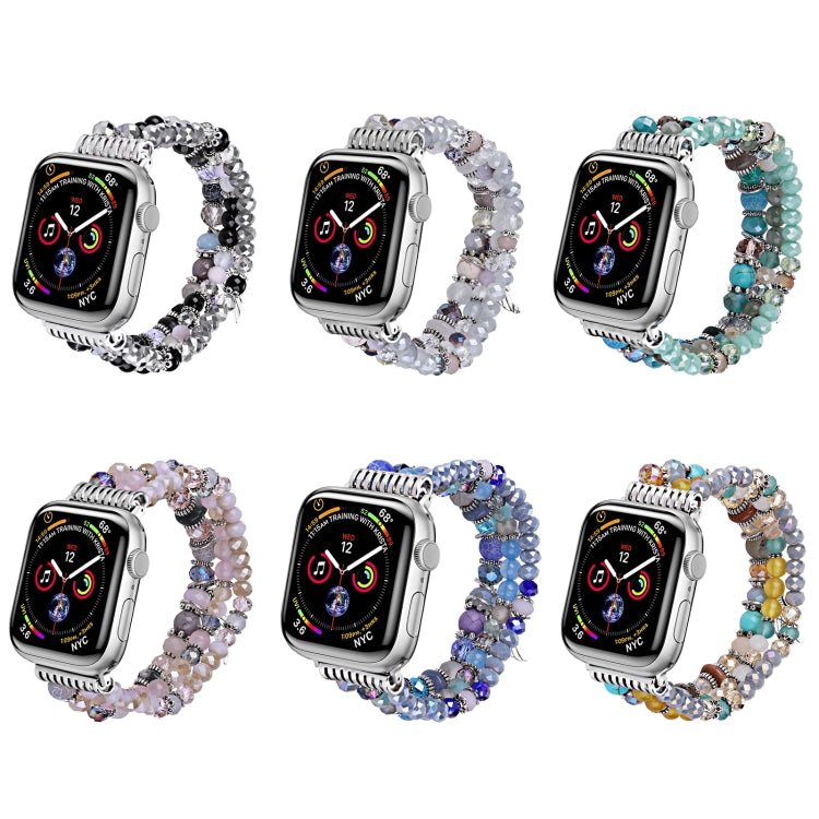 For Apple Watch 46mm / 49mm / 45mm / 44mm Colored Diamond Tassel Chain Watch Band(Blue) by bashfashion