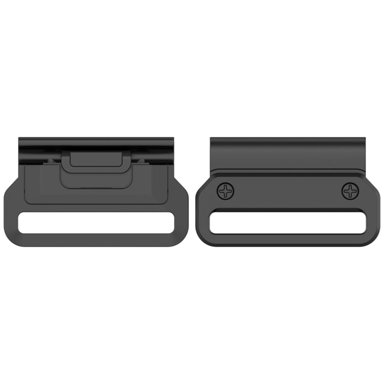For Garmin 26mm 1 Pair Metal Medium Adapter Watch Band Quick Release Connector(Black) by bashfashion