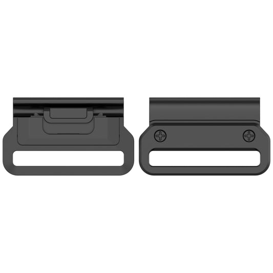 For Garmin 26mm 1 Pair Metal Medium Adapter Watch Band Quick Release Connector(Black) by bashfashion