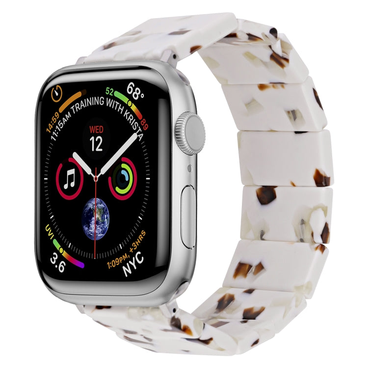 For Apple Watch 42mm / 41mm / 40mm / 38mm Stretch Rope Square Resin Watch Band(Nougat) by bashfashion