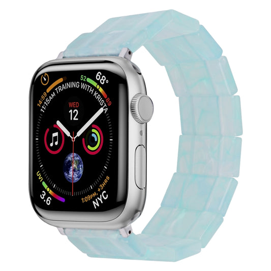 For Apple Watch 42mm / 41mm / 40mm / 38mm Stretch Rope Square Resin Watch Band(Ice Green) by bashfashion