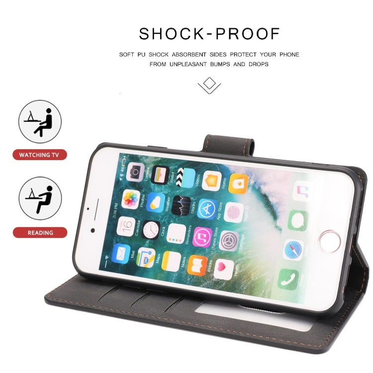 For iPhone SE 2024 Fantasy Skin-feel Calfskin Texture Leather Phone Case(Black) by bashfashion