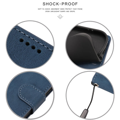 For iPhone SE 2024 Fantasy Skin-feel Calfskin Texture Leather Phone Case(Blue) by bashfashion