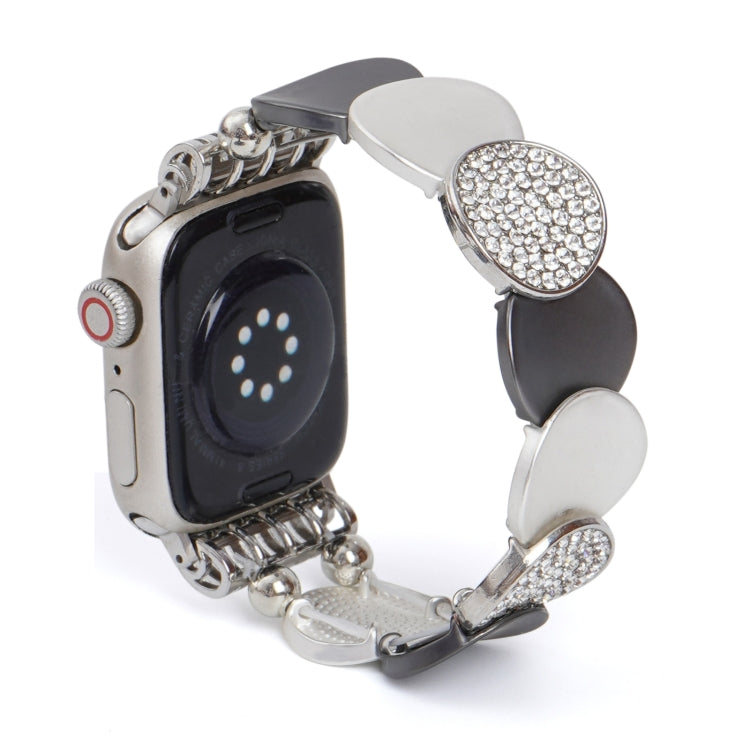 For Apple Watch 42mm / 41mm / 40mm / 38mm Alloy Chain Metal Watch Band(Silver Grey) by bashfashion
