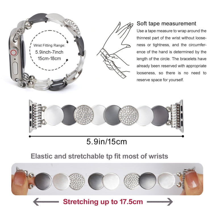 For Apple Watch 42mm / 41mm / 40mm / 38mm Alloy Chain Metal Watch Band(Silver Grey) by bashfashion