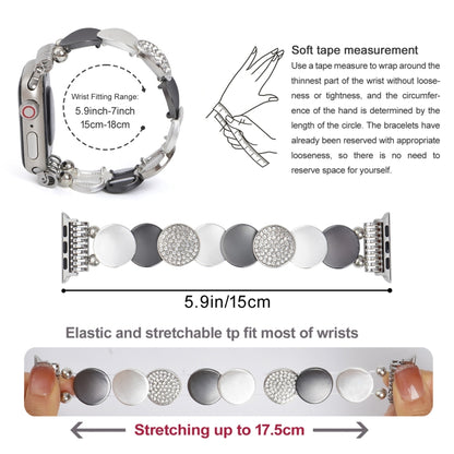 For Apple Watch 42mm / 41mm / 40mm / 38mm Alloy Chain Metal Watch Band(Silver Grey) by bashfashion