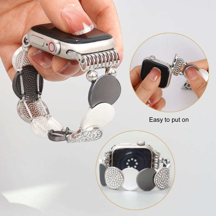 For Apple Watch 42mm / 41mm / 40mm / 38mm Alloy Chain Metal Watch Band(Silver Grey) by bashfashion