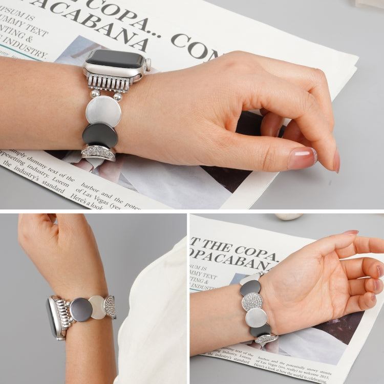 For Apple Watch 42mm / 41mm / 40mm / 38mm Alloy Chain Metal Watch Band(Silver Grey) by bashfashion
