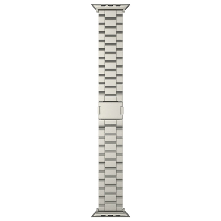 For Apple Watch 46mm / 49mm / 45mm / 44mm Tri-beads Magnetic Titanium Alloy Watch Band(Titanium) by bashfashion