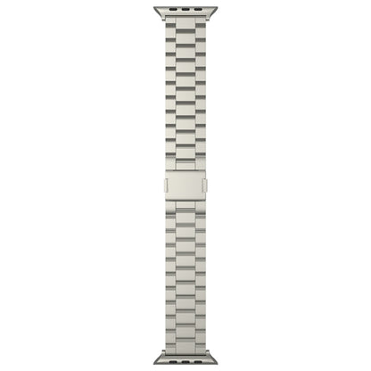 For Apple Watch 46mm / 49mm / 45mm / 44mm Tri-beads Magnetic Titanium Alloy Watch Band(Titanium) by bashfashion