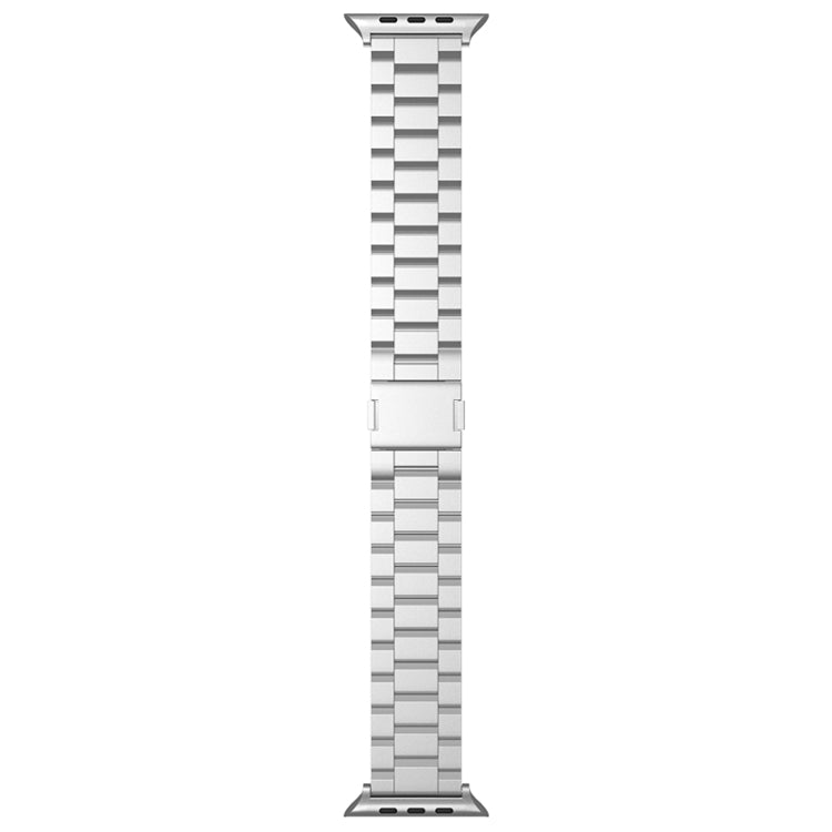 For Apple Watch 46mm / 49mm / 45mm / 44mm Tri-beads Magnetic Titanium Alloy Watch Band(Silver) by bashfashion