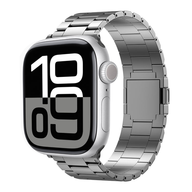 For Apple Watch 42mm / 41mm / 40mm / 38mm Tri-beads Magnetic Titanium Alloy Watch Band(Grey) by bashfashion