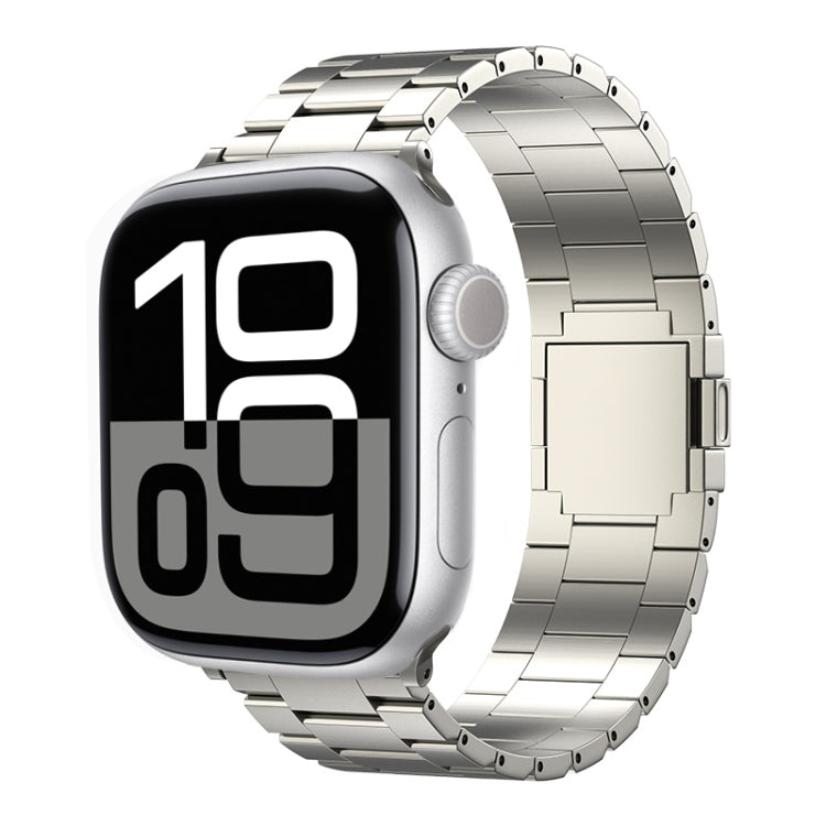 For Apple Watch 42mm / 41mm / 40mm / 38mm Tri-beads Magnetic Titanium Alloy Watch Band(Titanium) by bashfashion