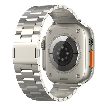 For Apple Watch 42mm / 41mm / 40mm / 38mm Tri-beads Magnetic Titanium Alloy Watch Band(Titanium) by bashfashion