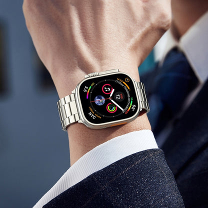 For Apple Watch 42mm / 41mm / 40mm / 38mm Tri-beads Magnetic Titanium Alloy Watch Band(Grey) by bashfashion